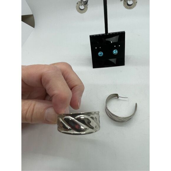 Bundle Lot Vintage Costume Pierced Earrings 5 pair - Picture 5 of 11